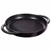 STAUB | Pure Grill Round Cast Iron Grill Pan – Ø23 cm - Black