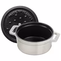 STAUB | Mini Cocotte Round Enamelled Cast Iron Casserole Dish – Ø10 cm – White Truffle