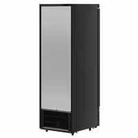 Commercial multideck display fridge - 630mm - 443L - with 1 hinged glass door & 5 shelves - Black