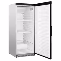 Lagerkühlschrank Edelstahl PREMIUM - 600 Liter - mit 1 Tür - Innenseite der Tür aus Kunststoff