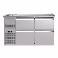 Commercial Refrigerated Beer Counter PREMIUM PLUS - 1550x700mm - with 4 drawers