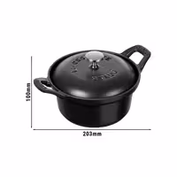 STAUB | Mini Cast Iron Cocotte – Ø 12 cm - Black - Induction, Grill & Oven
