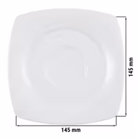 (12 pcs) SELTMANN WEIDEN | Savoy Espresso Saucer – Square – 145 mm – White Porcelain
