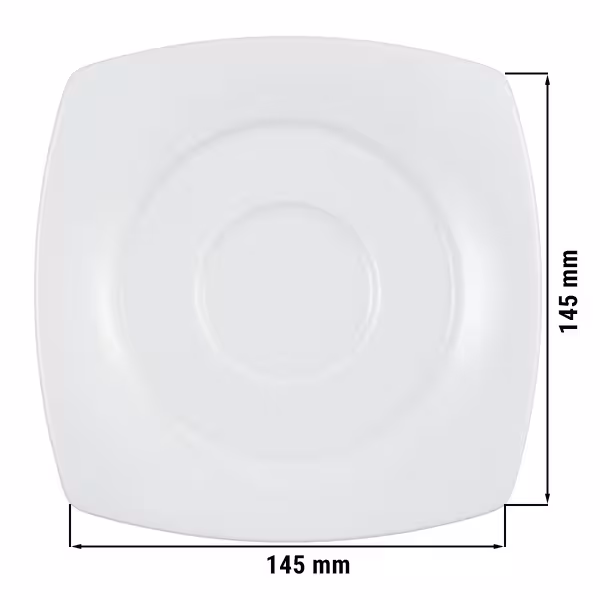 (12 adet) SELTMANN WEIDEN | Köşeli - Fincan Tabağı - 145mm - Beyaz/Sade