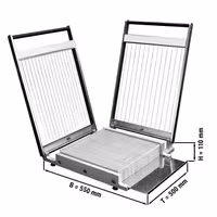 Commercial Chocolate Guitar Cutter - Wire Spacing: 22,5, 30 & 37,5mm - Double-Cut - incl. 3 Cutting Frames