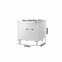 Heated Plate Dispenser KOPENHAGEN - 400W - 910mm - 120 plates - Stainless steel