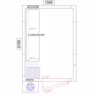 وحدة رفوف ألمنيوم - بداية - 1315x1800mm - عمق: 360 mm - 4 رفوف - الحمولة: 600 kg