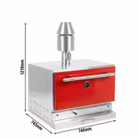 Charcoal Oven - 710mm - Red - 2 grill grates