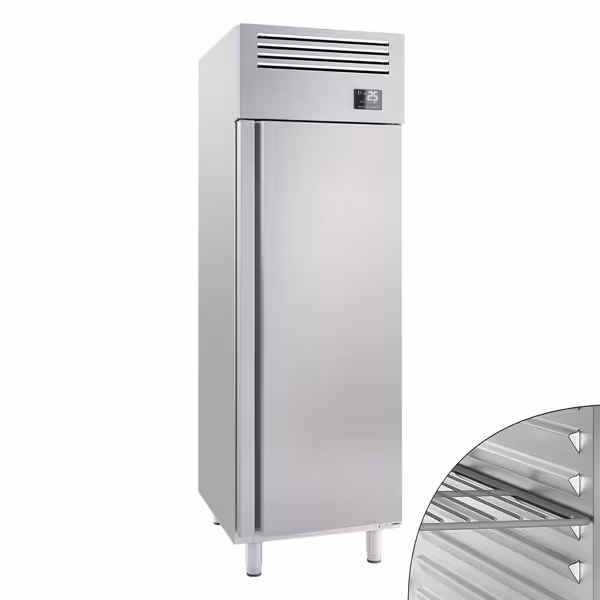 Szafa chłodnicza ze stali nierdzewnej Premium PLUS – GN 2/1 – 560 litrów – z 1 drzwiami