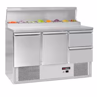 Pripremni rashladni pult ECO - 1368x700 mm - 2 vrata i 2 ladice - za 8x GN 1/6