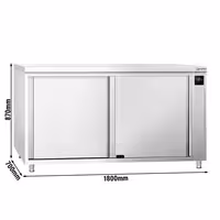 PREMIUM grijaći ormar – 1800 x 700 mm – s otvorom za posluživanje i kliznim vratima – digitalni