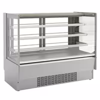 Commercial cake display fridge - 365L - 1250mm - Double glazing - with 3 adjustable shelves - rear sliding doors