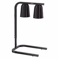 Toplinski most za grijanje hrane – infracrveni – s 2 grijaće svjetiljke – 453x360 mm – 500 W – podesiva visina – Crna