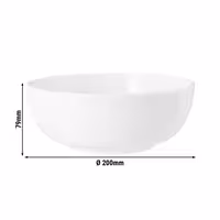 SELTMANN WEIDEN | Coup Fine Dining Porcelain Soup/Salad Bowl Ø 20 cm – White – High-Gloss – Microwave & Oven Safe