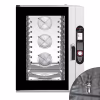 Commercial Electric Combi Oven- Digital Controls - Time, core & cavity temperature with humidity indicator - 12x GN 1/1 - incl. Automatic washing system