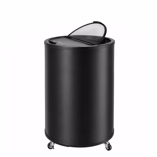 Party hladnjak / bačva za hladnjak – 87 litara – staklena poklopac s ručkom i okretnim kotačićima