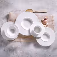 (6 adet) WHITE DELIGHT - Çorba Alt Tabağı - Ø190mm - Beyaz