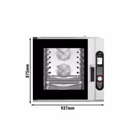 Commercial Electric Bakery Combi Oven - Touchscreen Controls - 6x EN 600x400 - incl. Automatic washing system