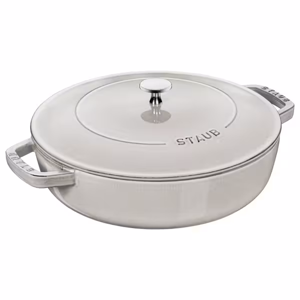 STAUB | BRAISERS - Hrnec na  pečení Chistera se strukturou kapky - Ø 280 mm - litina - bílý lanýž