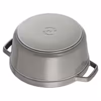 STAUB | Cocotte Round Enamelled Cast Iron Casserole Dish – Ø 180 mm – Graphite Grey