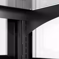Comptoir vitrine réfrigérée HELSINKI - 1200x800mm - 199L - 4 étagères - +2/+8°C - Portes coulissantes vitrées