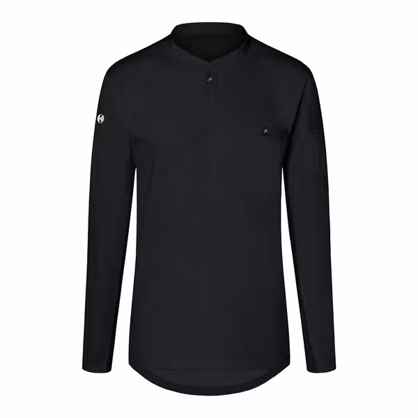(6 pieces) KARLOWSKY | Men's Long Sleeve Performance Work Shirt – Black - Size XS - Slim Fit