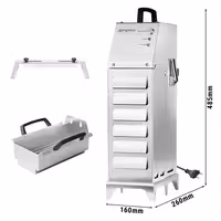 Prijenosni filter ulja za prženje - 80 l/min | 100 W | 220-240 V | 160x260x485 mm | do 180 °C | < 50 dB - nehrđajući čelik - za friteze od 20 l naviše