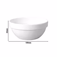 (6 adet) Kase - FRIENDLY - PET - 150ml - yuvarlak - Ø100mm - Beyaz