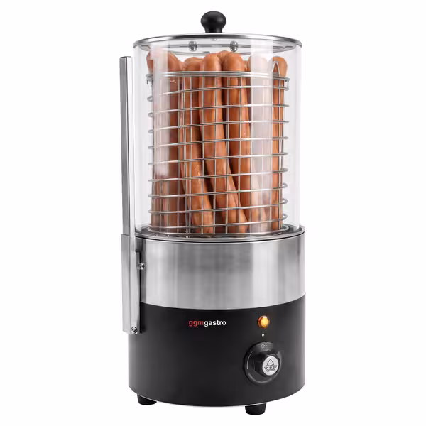 Grijač za hot dogove / kobasice – 355 W – 3 razine temperature