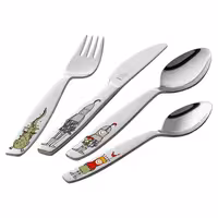 (4 pieces) ZWILLING | Ritter Eckbert Children's Cutlery Set – 18/10 Stainless Steel - Age 3+ - Rounded Edges