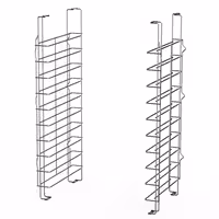(2 pcs) Baking Tray Rack - 10 Levels - EN 600x400 & GN 1/1 - 80mm Spacing - Stainless Steel