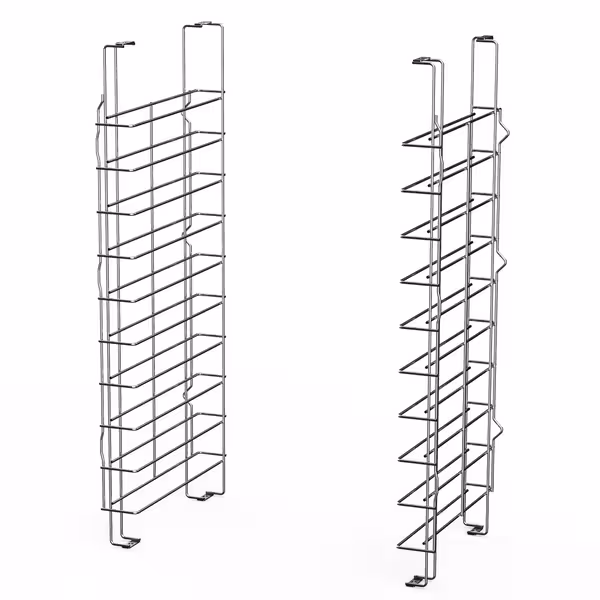(2 pcs) Baking Tray Rack - 10 Levels - EN 600x400 & GN 1/1 - 80mm Spacing - Stainless Steel