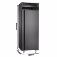 Szafa mroźnicza PREMIUM – stal nierdzewna – GN 2/1 – 700 L – z 1 drzwiami – antracytowa