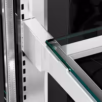 Commercial cake display fridge - 370L - 810mm - Double glazing - square - rear sliding door - Black