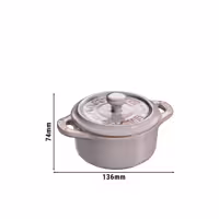 STAUB | CERAMIQUE - Mini Cocotte - Ø 100mm - rund - keramik - antikgrå