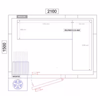 Hyllsystem med plasthyllplan och aluminiumstegar - L-form - 1315x1195 mm - Djup: 460 mm - med 4 hyllplan - Maxbelastning: 600 kg per sektion