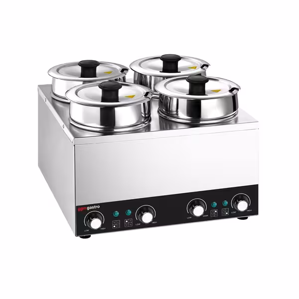 Stolni bain-marie - grijač za umake - 14 l - 600 W - 4 lonca s po 3,5 l