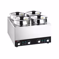 Stolni bain-marie - grijač za umake - 14 l - 600 W - 4 lonca s po 3,5 l