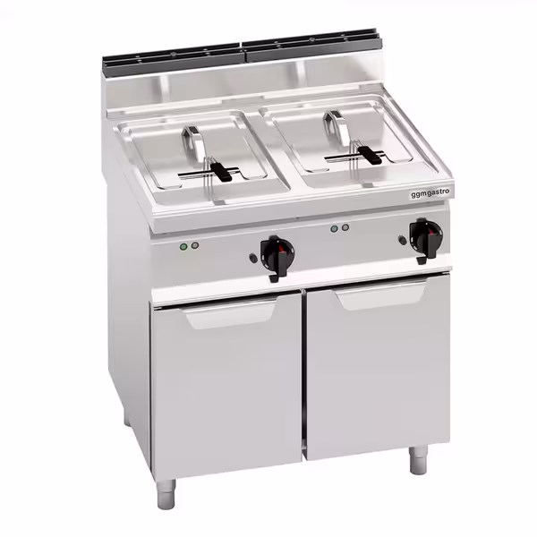 Elektromos dupla olajsütő - álló - 18+18 liter - 27 kW