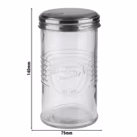 (6 ks) Dávkovač cukru - Old Fashioned - Sklo - 350 ml - s dávkovací hubicí
