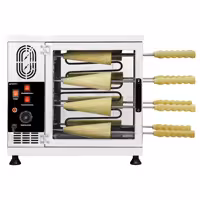 Baumstriezel (Chimney Cake) Makinesi PREMIUM - 3,5kW - 16 adet konik pişirme şişi dahil