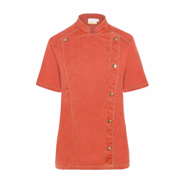 KARLOWSKY | Ġakketta ta' stil denim għal chef għal nisa b'idejn qosra – Aħmar Vintage – Daqs: 54