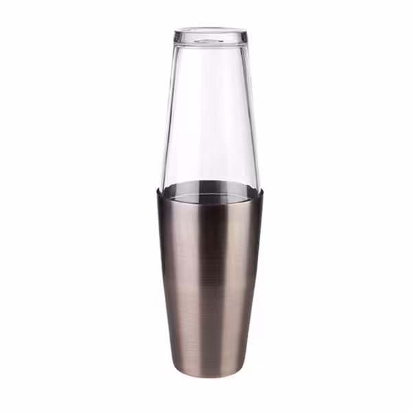 (6 adet) Boston Shaker - 2 parçalı set - Paslanmaz çelik, Şeffaf - 700ml