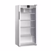 LIEBHERR | Szafa chłodnicza PERFORMANCE – 569 L – od +1 do +15 °C – z wnętrzem z tworzywa sztucznego i 1 drzwiami szklanymi – szara