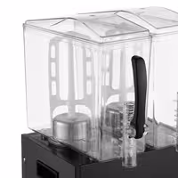 Commercial Juice Dispenser - 2x 10 Litres - 350W - Black - incl. drip tray