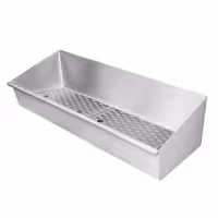 Tabuleiro perfurado para batatas fritas em aço inoxidável - 800x300mm