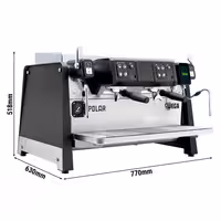 WEGA | Polar – Machine à café expresso – 2 groupes – 5,2 kW – avec compteur de shots – écran tactile – Noir
