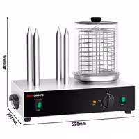 Parilica za hrenovke - 1,10 kW - s 4 grijaćim šiljcima za peciva