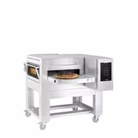 Commercial Electric Conveyor Pizza Oven - 1260x1750mm (49.6"x68.9") - 3 Phase - Touchscreen Controls - Belt width: 500mm (19.7") - up to 350°C - incl. Base frame - with Wheels