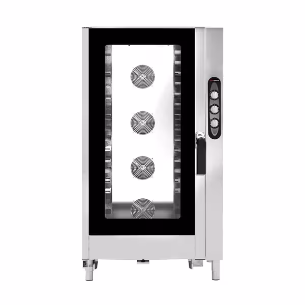 Commercial Electric Combi Oven- Manual Controls - 20x GN 1/1 - incl. Trolley